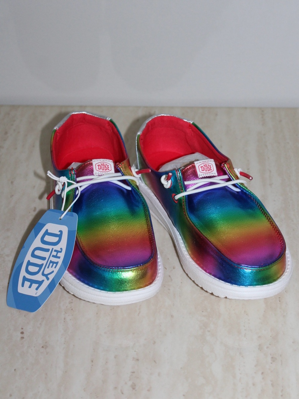Hey Dude Wendy Rainbow Metallic Shoes (Youth/Kids) - Picture 5 of 16